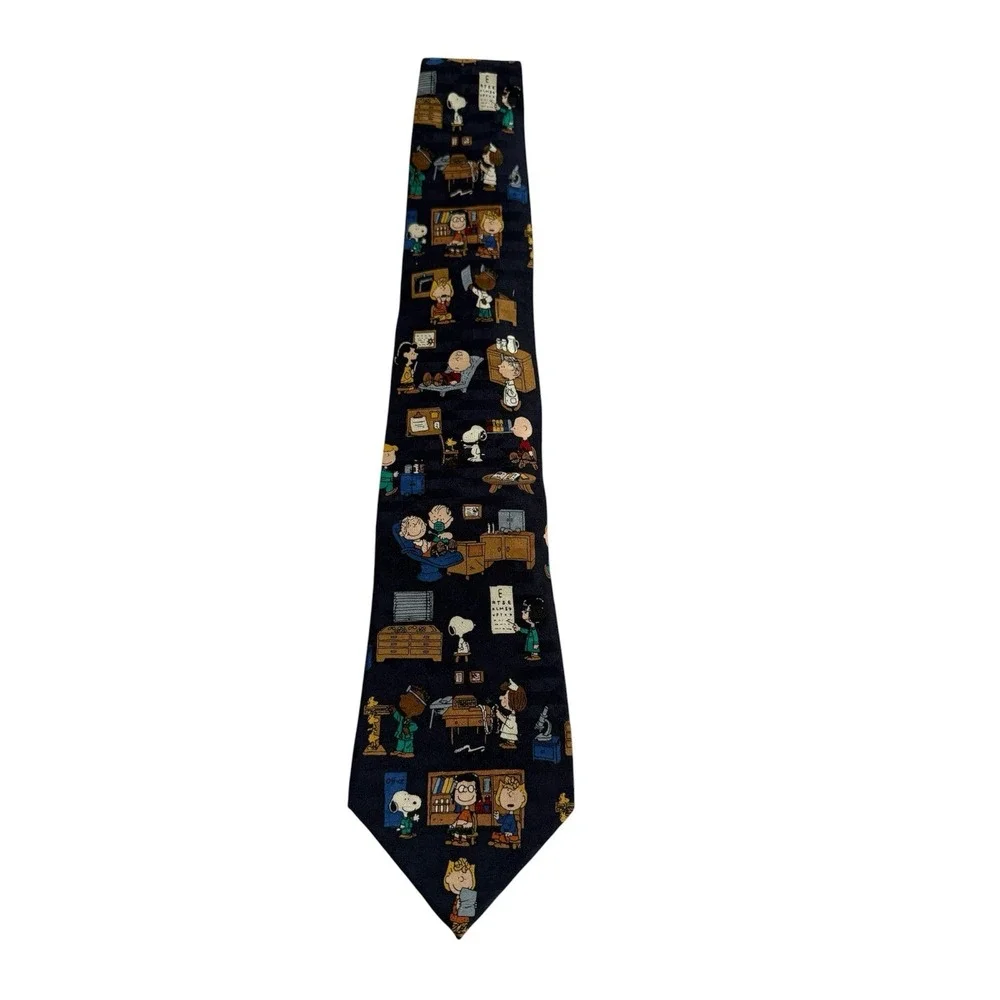 Peanuts Men's Tie Blue